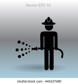 fireman vector icon