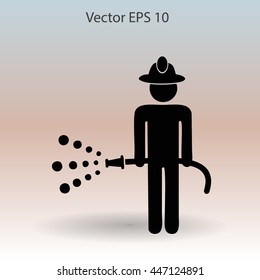 fireman vector icon