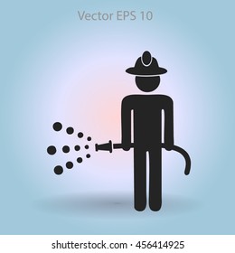 fireman vector icon