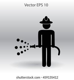 fireman vector icon