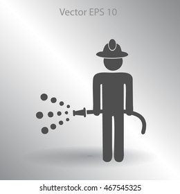 fireman vector icon