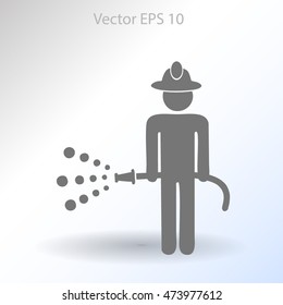 fireman vector icon