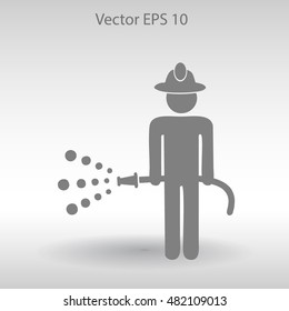 fireman vector icon