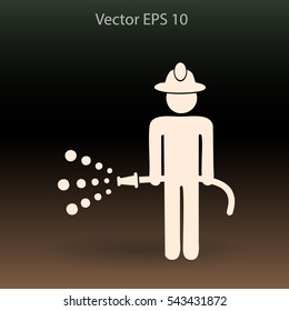 fireman vector icon