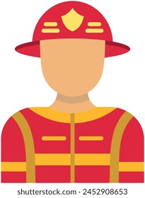 Fireman vector icon. Can be used for printing, mobile and web applications.