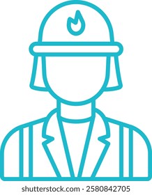 Fireman vector icon. Can be used for printing, mobile and web applications.