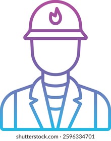 Fireman vector icon. Can be used for printing, mobile and web applications.