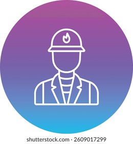 Fireman vector icon. Can be used for printing, mobile and web applications.