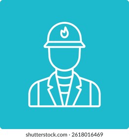 Ícone de vetor do Fireman. Pode ser usado para impressão, aplicativos móveis e da Web.