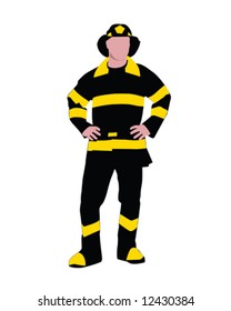 Fireman Vector Illustration
