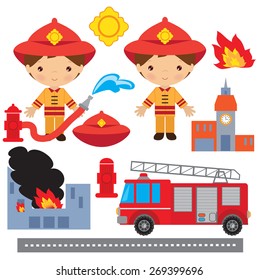 Fireman vector illustration
