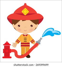 Fireman vector illustration
