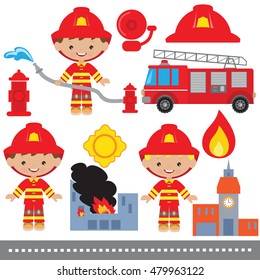 Fireman vector illustration