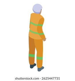 Bombeiro vestindo uniforme de proteção e capacete de pé e assistindo