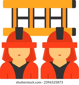 Fireman's Carry Flat Icon Vector Design