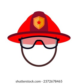 Fireman's helmet on white background