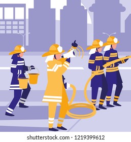 firemen in action design