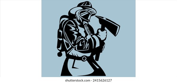 firemen graphic design vector illustration 