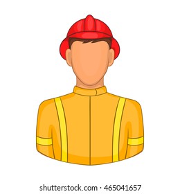 Firemen icon in cartoon style on a white background