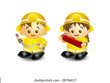 Firemen Vector dolls