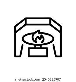 fire-pit-area icon vector illustration style