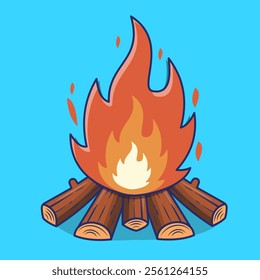 Fireplace, burning fire, cozy fireplace, home fire, warm fire, fireplace flame, hearth, chimney fire, vector, illustration, icon.