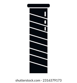 Feuerstelle Schornstein Symbol einfache Vektorgrafik. Fabrikrauchen. Sweatturm
