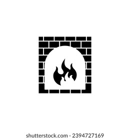 Fireplace concept line icon. Simple element illustration. Fireplace concept outline symbol design.