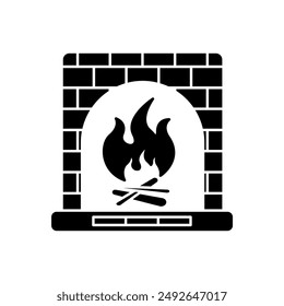 fireplace concept line icon. Simple element illustration.fireplace concept outline symbol design.