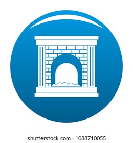Fireplace for fire icon. Simple illustration of fireplace for fire vector icon for any design blue