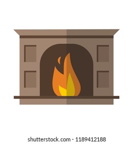 Fireplace flat icon. You can be used fireplace icon for several purposes like: websites, print templates, presentation templates, promotional materials, info-graphics, web and mobile phone apps.