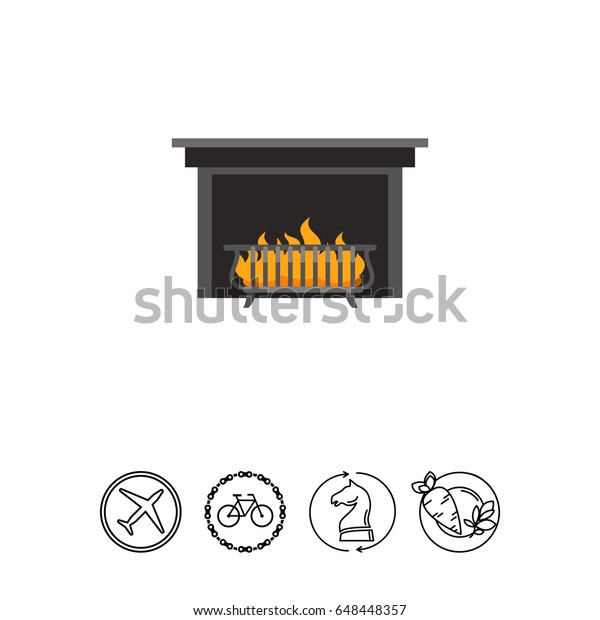 Fireplace Grate Icon Royalty Free Stock Image
