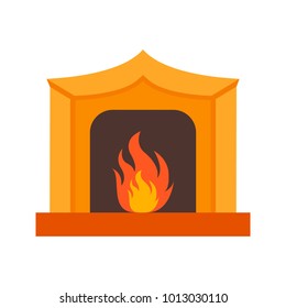 Fireplace, home, winter