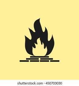 fireplace icon. 