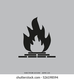 fireplace icon.