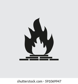 fireplace icon.