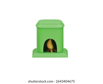 fireplace icon 3d illustration render