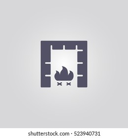 fireplace icon design