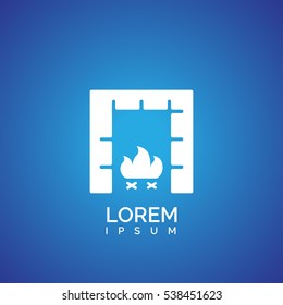fireplace icon design