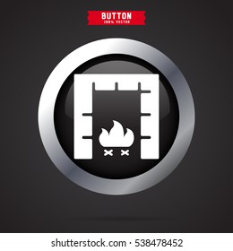 fireplace icon design