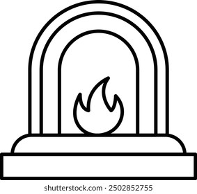 Diseño de icono de chimenea para uso personal y comercial