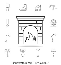 fireplace icon. Detailed set of web icons and signs. Premium graphic design. One of the collection icons for websites, web design, mobile app on white background