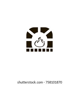 fireplace icon. flat design