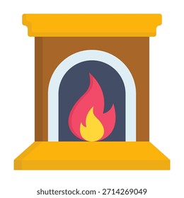 Icono de la chimenea Ilustración vectorial plana