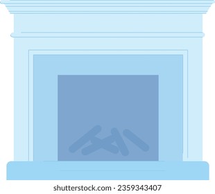 Fireplace icon. House interior element. Home decoration isolated on white background