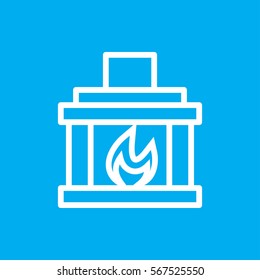 fireplace icon illustration isolated vector sign symbol