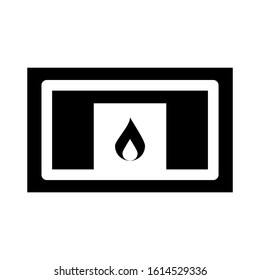 fireplace icon isolated sign symbol vector illustration - high quality black style vector icons
