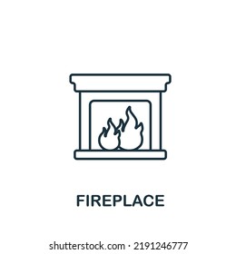 Fireplace icon. Line simple Fireplace icon for templates, web design and infographics