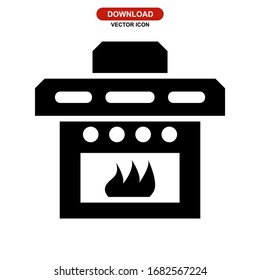 fireplace icon or logo isolated sign symbol vector illustration - high quality black style vector icons
