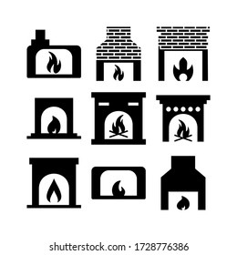fireplace icon or logo isolated sign symbol vector illustration - Collection of high quality black style vector icons
